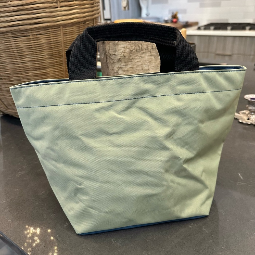 COPY - Herve Chapelier Handbag Nylon
Boat -Type Tote. Green and Blue Mini Bag